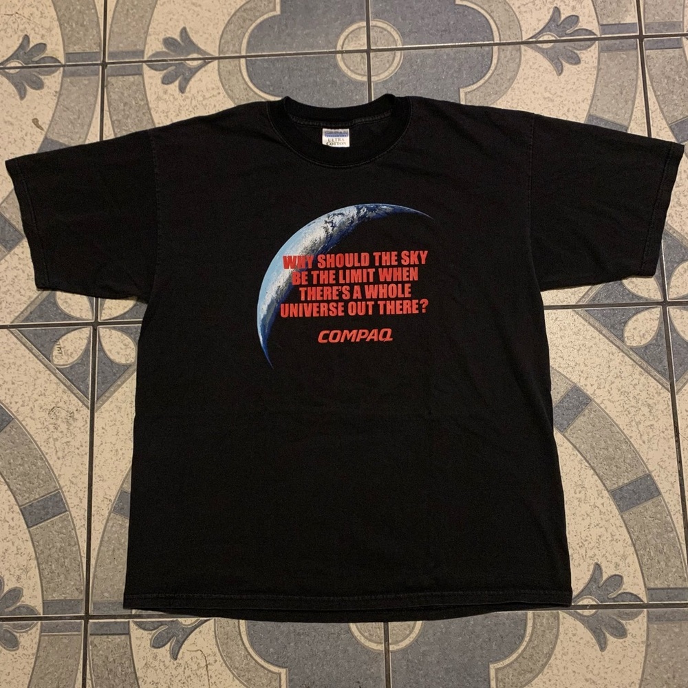 Vintage Compaq Promo Graphic Tee Sz XL